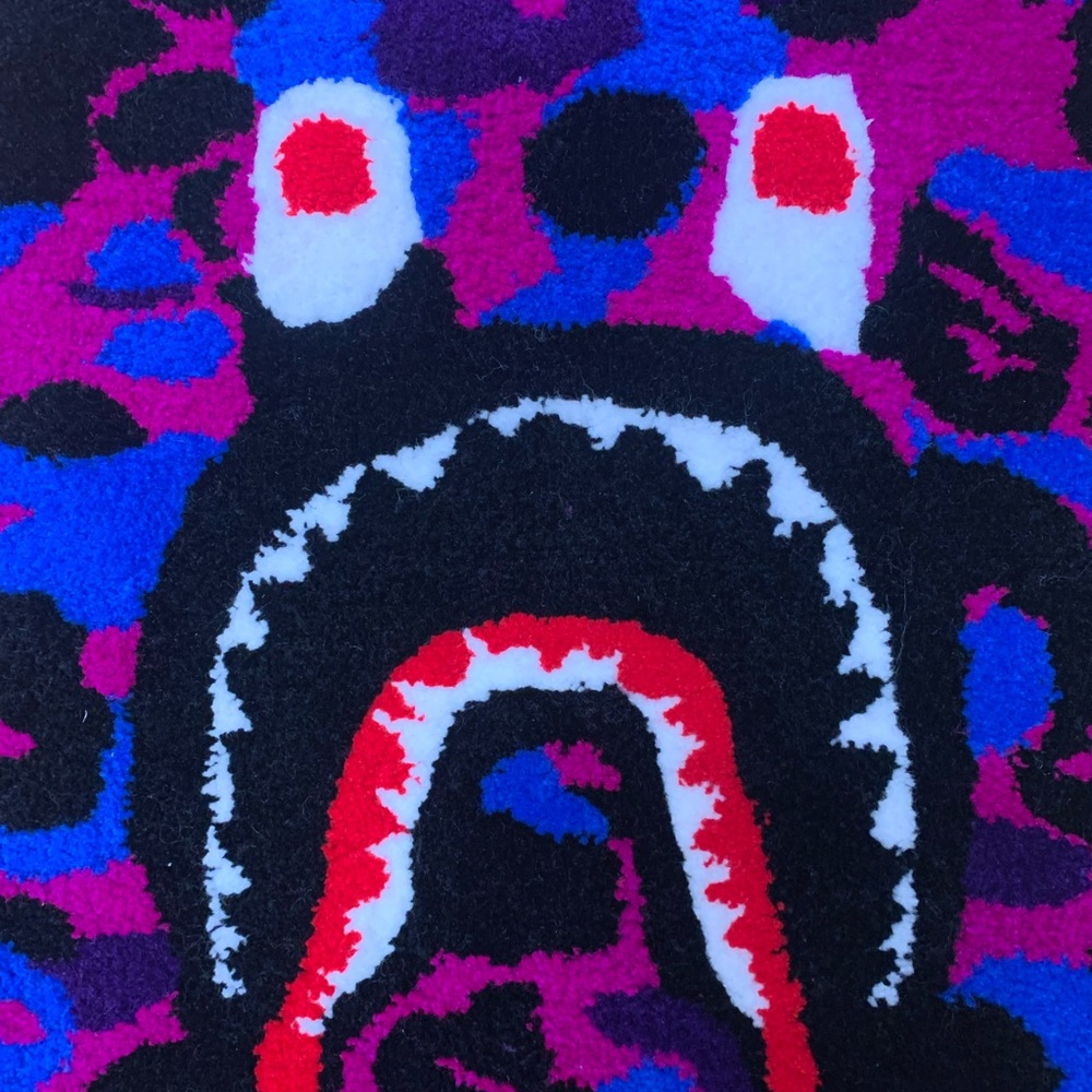 SOLD
Shark Camo Multicolor Custom Tufted  Rug
